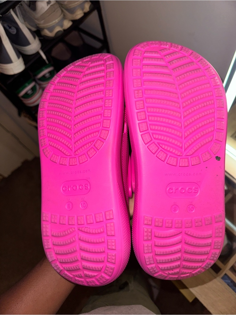 Crocs Platform Hot Pink Classic Clog with Charms - Picture 4 of 4